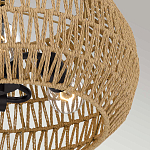 Потолочный светильник с плафоном из плетеного джута и черным каркасом Quoizel варинант исполнения - 6 | Loft Concept в Ростове-на-Дону