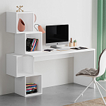 Стол письменный белый с 4-мя открытыми полками BALANCE WHITE варинант исполнения - 2 | Loft Concept в Ростове-на-Дону