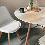 Стул с основой из пластика и мягким сиденьем Arvika White варинант исполнения - 9 | Loft Concept в Ростове-на-Дону