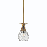 Подвесной светильник цвета латунь с прозрачнымплафоном в форме ананаса Hinkley варинант исполнения - 1 | Loft Concept в Ростове-на-Дону