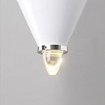 Подвесной светильник светодиодный в виде ряда белых металлических конусов  Herringbone варинант исполнения - 7 | Loft Concept в Ростове-на-Дону