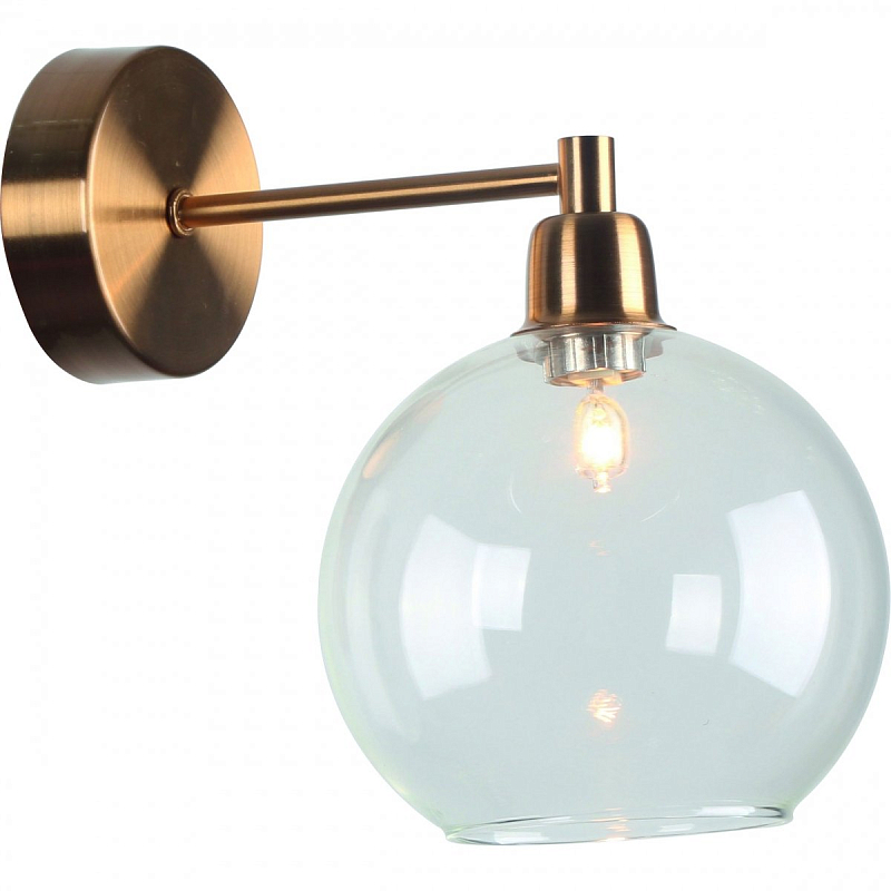  Clear Glass Sphere Cloche Gold   -- | Loft Concept 