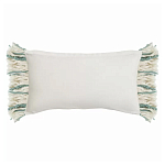 Чехол на подушку мятного цвета с бахромой и объемным узором Ethnic mix варинант исполнения - 4 | Loft Concept в Ростове-на-Дону