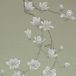 Обои ручная роспись Magnolia Canopy Colourway SC-287 on Aquamarine slub silk варинант исполнения - 1 | Loft Concept в Ростове-на-Дону