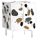 Тумба белая с рисунком Short Graph варинант исполнения - 1 | Loft Concept в Ростове-на-Дону