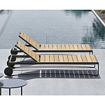 Шезлонг на металлическом каркасе с регулируемой спинкой GUELL Sunbed варинант исполнения - 3 | Loft Concept в Ростове-на-Дону