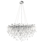 Люстра подвесная с прозрачными стеклянными подвесками в форме капель Диаметр 80 см Droplet Chandelier варинант исполнения - 2 | Loft Concept в Ростове-на-Дону