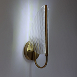 Бра с изогнутым рельефным плафоном Textured Glass варинант исполнения - 2 | Loft Concept в Ростове-на-Дону