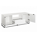 ТВ-тумба белая с  2-мя дверцами и ящиком Strict Lines варинант исполнения - 3 | Loft Concept в Ростове-на-Дону