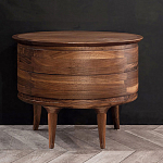 Прикроватный столик из дерева с 2-мя ящиками Moon Walnut Furniture варинант исполнения - 8 | Loft Concept в Ростове-на-Дону