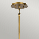 Люстра цвета латунь с 6-ю лампами свечами внутри цилиндрического абажура из черных металлических реек Kichler варинант исполнения - 4 | Loft Concept в Ростове-на-Дону