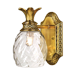 Бра для ванных комнат с прозрачным стеклянным плафоном в форме ананаса и декоративным основанием с рельефным узором Hinkley варинант исполнения - 1 | Loft Concept в Ростове-на-Дону