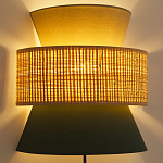 Бра с плетеным декором Bonnie Wicker Green Wall Lamp варинант исполнения - 2 | Loft Concept в Ростове-на-Дону