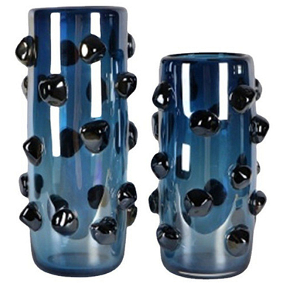  Molecule Vase Glass Blue Spheres