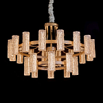 Люстра двухъярусная круглая с текстурными цилиндрическими плафонами Glimpse варинант исполнения - 6 | Loft Concept в Ростове-на-Дону