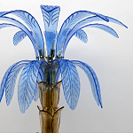 Торшер Glass Decorated Palm Floor Lamp Blue Листья Пальмы  варинант исполнения - 3 | Loft Concept в Ростове-на-Дону
