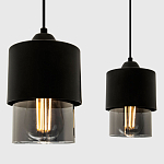 Подвесной светильник с 2-мя плафонами из дымчатого стекла Volta Flos Duo Hanging Lamp варинант исполнения - 3 | Loft Concept в Ростове-на-Дону