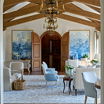 Обои ручная роспись Le Brésil Mer Bleue варинант исполнения - 4 | Loft Concept в Ростове-на-Дону