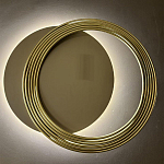 Бра светодиодное круглое в матовых оттенках коричневого и золотого цвета Kosmikos варинант исполнения - 1 | Loft Concept в Ростове-на-Дону