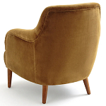 Кресло велюровое золотистого цвета Diaspro Gold  Armchair варинант исполнения - 3 | Loft Concept в Ростове-на-Дону