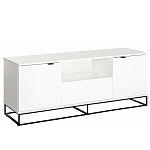 ТВ-тумба белая с  2-мя дверцами и ящиком Strict Lines варинант исполнения - 1 | Loft Concept в Ростове-на-Дону