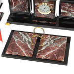 Настольный письменный набор из креноида и змеевика на бронзовых ножках Marble Accessory варинант исполнения - 3 | Loft Concept в Ростове-на-Дону