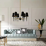 Дизайнерский журнальный столик с круглой столешницей на золотых ножках Risenbix варинант исполнения - 2 | Loft Concept в Ростове-на-Дону