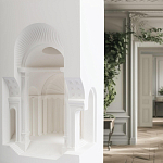 Встраиваемый в стену гипсовый светильник под покраску с арками и рельефными колоннами Antiquity Athena варинант исполнения - 10 | Loft Concept в Ростове-на-Дону