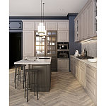 Угловая кухня с островом из массива дерева Amaline Kitchen Set варинант исполнения - 3 | Loft Concept в Ростове-на-Дону