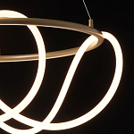 Люстра подвесная круглая золотого цвета с белыми изогнутыми световыми линиями Luke Lampco Tracer Lamp варинант исполнения - 5 | Loft Concept в Ростове-на-Дону