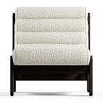 Кресло с деревянным каркасом и обивкой из белой ткани букле Medieval Furniture варинант исполнения - 3 | Loft Concept в Ростове-на-Дону