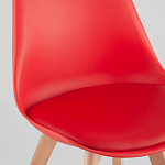 Стул с основой из пластика и мягким сиденьем Arvika Red варинант исполнения - 7 | Loft Concept в Ростове-на-Дону
