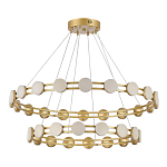 Люстра двухъярусная с круглыми светодиодными источниками света Maxine Light варинант исполнения - 7 | Loft Concept в Ростове-на-Дону