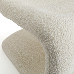 Кресло изогнутое с обивкой из ткани букле Smooth Bend Boucle Chair варинант исполнения - 5 | Loft Concept в Ростове-на-Дону