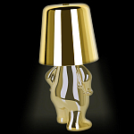 Настольная лампа фигурная золотого цвета с гладким абажуром Высота 19 см Sophia варинант исполнения - 7 | Loft Concept в Ростове-на-Дону