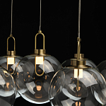 Люстра с 7-ю плафонами из прозрачного стекла в форме шара Orb Cascade  варинант исполнения - 7 | Loft Concept в Ростове-на-Дону