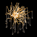 Бра с лучеобразным основанием и подвесками из прозрачного стекла в виде длинных капель Droplet Chandelier варинант исполнения - 4 | Loft Concept в Ростове-на-Дону