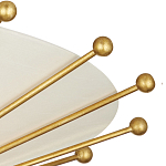 Потолочный светильник в форме конуса с каркасом золотого цвета и тканевым абажуром Inspiration in Light варинант исполнения - 1 | Loft Concept в Ростове-на-Дону