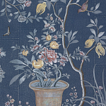 Обои ручная роспись Houghton Dark Blue варинант исполнения - 2 | Loft Concept в Ростове-на-Дону