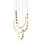 Люстра подвесная светодиодная с круглыми плафонами белого цвета PEARLS Suspension 39  варинант исполнения - 1 | Loft Concept в Ростове-на-Дону
