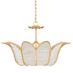 Люстра в форме тюльпана с лепестками из прозрачных стеклянных бусин Hanging Flowers варинант исполнения - 4 | Loft Concept в Ростове-на-Дону