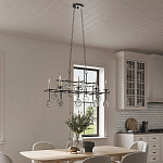 Люстра подвесная с 8-ю лампами и стеклянными круглыми подвесками Currey & Company варинант исполнения - 4 | Loft Concept в Ростове-на-Дону