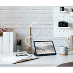 Настольная лампа белым изогнутым плафоном на круглой подставке Luke Lampco Tracer Lamp варинант исполнения - 5 | Loft Concept в Ростове-на-Дону