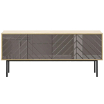 Длинная тумба с зеркальным декором Serena варинант исполнения - 7 | Loft Concept в Ростове-на-Дону