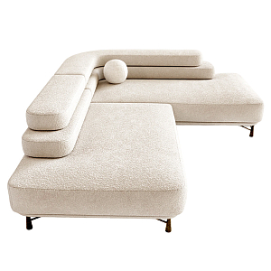 Диван угловой Saint-Trope на ножках с обивкой букле 