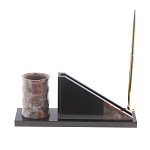 Настольный письменный набор из яшмы с часами Manager Organizer варинант исполнения - 3 | Loft Concept в Ростове-на-Дону