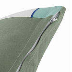 Подушка декоративная хлопковая мятного цвета с абстрактным принтом Elysian Flow Breeze варинант исполнения - 4 | Loft Concept в Ростове-на-Дону