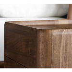 Прикроватный деревянный столик с 2-мя ящиками Moon Walnut Furniture варинант исполнения - 8 | Loft Concept в Ростове-на-Дону