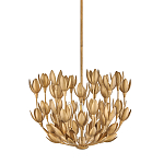 Люстра золотого цвета из множества металлических лепестков в форме тюльпанов Hinkley варинант исполнения - 1 | Loft Concept в Ростове-на-Дону
