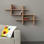 Полка фигурная подвесная цвета древесины HALIC BOOKCASE OAK варинант исполнения - 1 | Loft Concept в Ростове-на-Дону